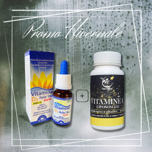 Promo hivernale - Vitamine C liposomale + vitamine D3 forte - Proherbes - Dr Jacobs