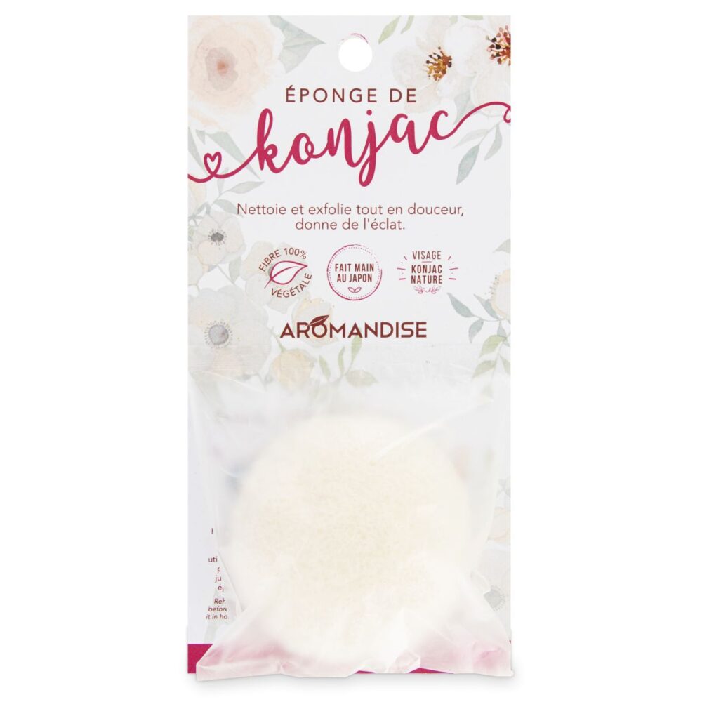 Éponge konjac nature - Aromandise - Visage