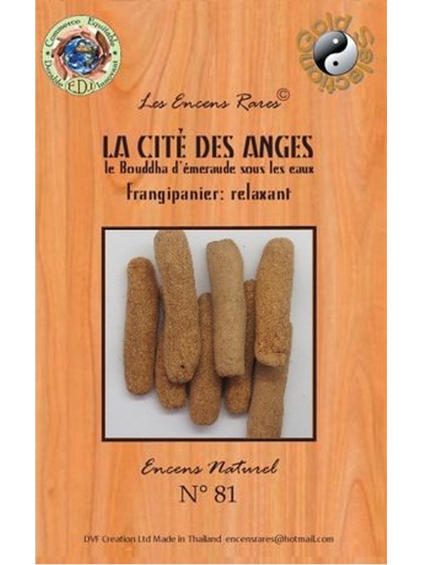 Encens Frangipanier Relaxant - Cité des anges - Encens rares - 25g - DG diffusion