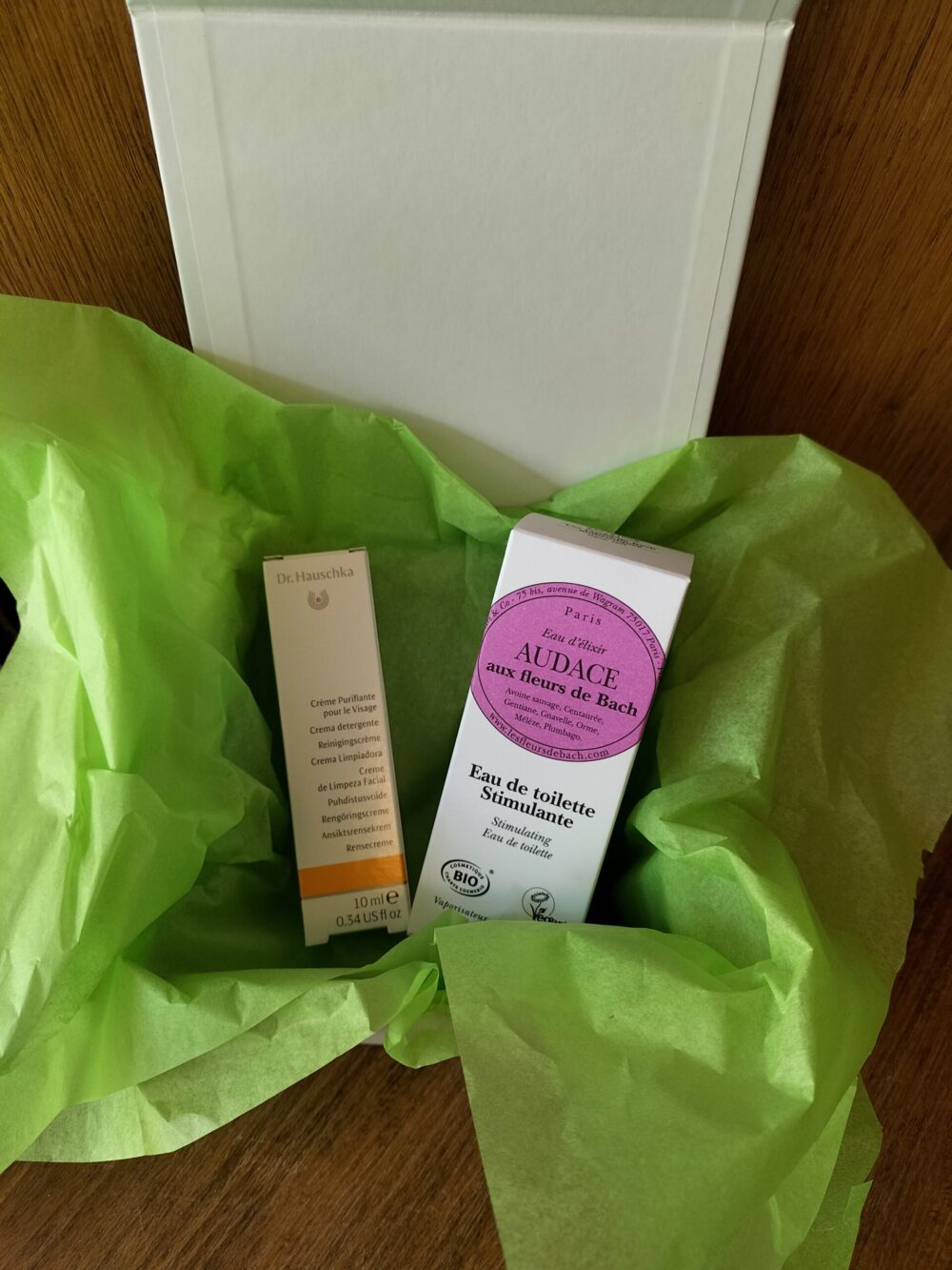 Coffret Audace - eau de parfum audace de Bach 30 ml + Crème purifiante Dr Hauschka miniature