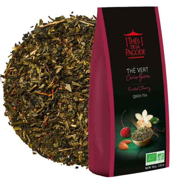 Thé vert cerise givrée - 100g - Thés de la pagode