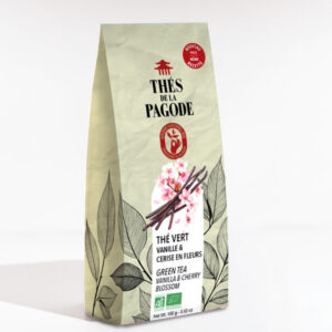thé vert vanille fleurs de cerisier - 100g vrac - Thés de la pagode