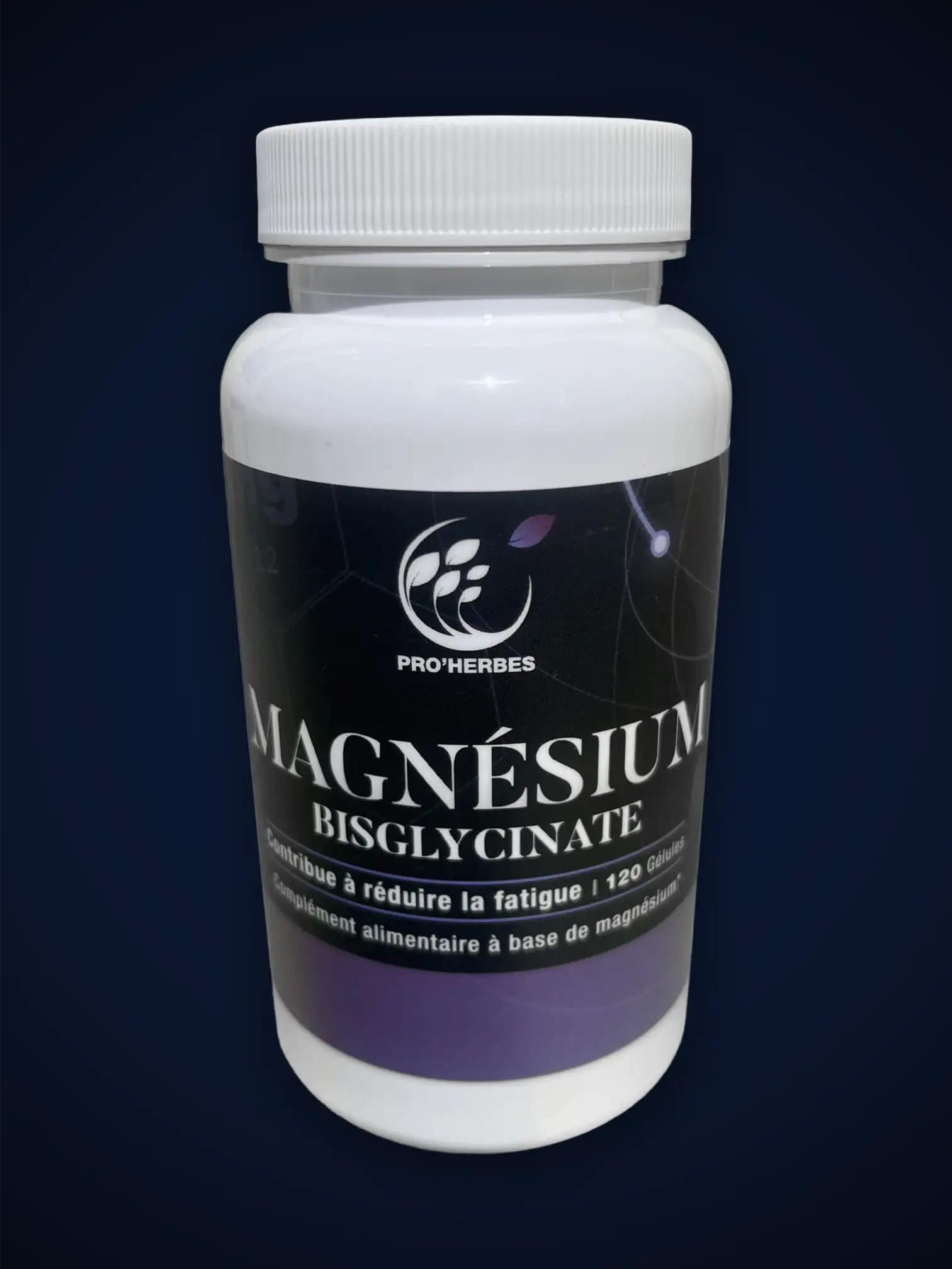 Magnesium-Bisglycinate-Pro-herbes Magnésium bisglycinate chélaté TRAACS® Pro'Herbes, 120 gélules